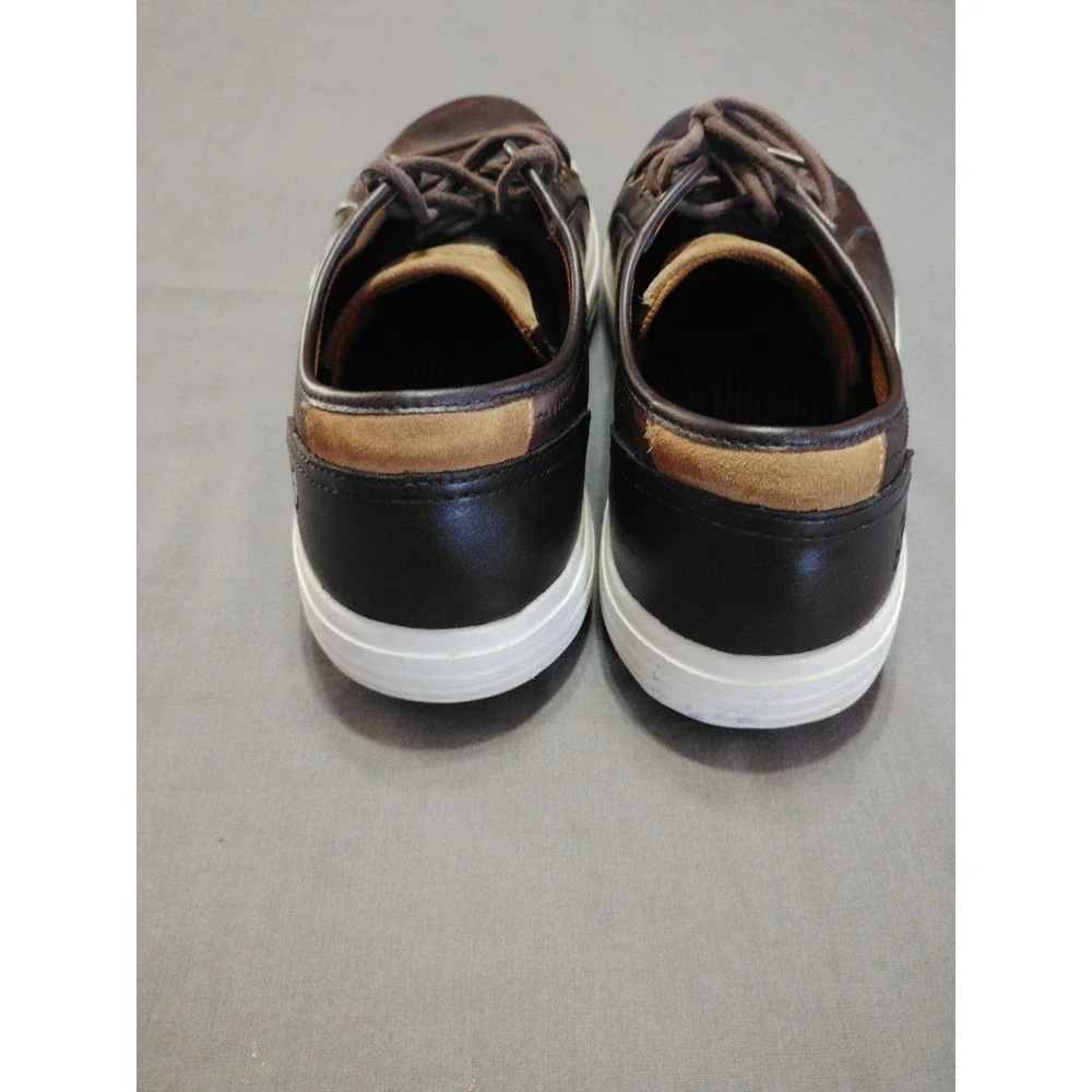 Skechers Classic Fit Me Shoes Air-Cooled Memory Foam Brown‎ Leather Preppy 13***